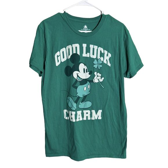 Disney Other - Disney Parks St Patrick’s Day Good Luck Charm Mickey Mouse Green T-Shirt, Large